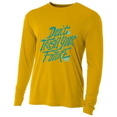 Don't Trash Your Future Earth Day Cooling Performance Long Sleeve Crew
