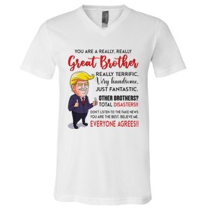 Donald Trump YouRe A Really Great Brother V-Neck T-Shirt