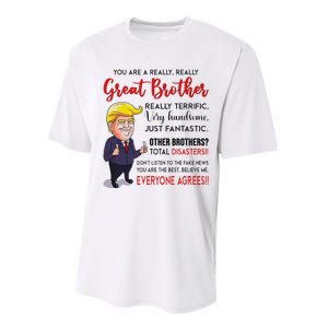 Donald Trump YouRe A Really Great Brother Performance Sprint T-Shirt