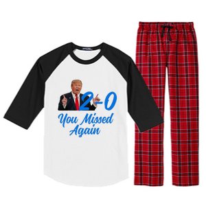 Donald Trump You Missed Again Second Assassination Attempt Raglan Sleeve Pajama Set