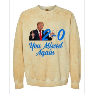 Donald Trump You Missed Again Second Assassination Attempt Colorblast Crewneck Sweatshirt