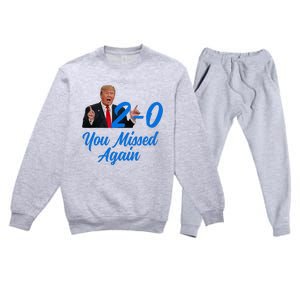 Donald Trump You Missed Again Second Assassination Attempt Premium Crewneck Sweatsuit Set