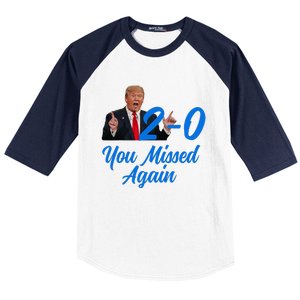 Donald Trump You Missed Again Second Assassination Attempt Baseball Sleeve Shirt