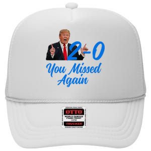 Donald Trump You Missed Again Second Assassination Attempt High Crown Mesh Back Trucker Hat