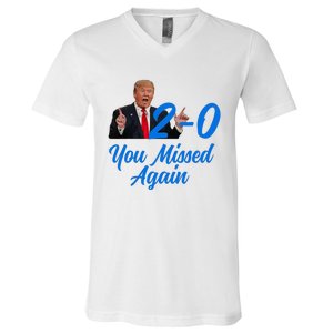 Donald Trump You Missed Again Second Assassination Attempt V-Neck T-Shirt