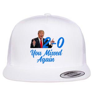 Donald Trump You Missed Again Second Assassination Attempt Flat Bill Trucker Hat