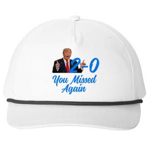 Donald Trump You Missed Again Second Assassination Attempt Snapback Five-Panel Rope Hat