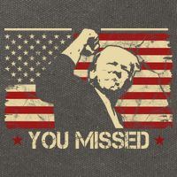 Donald Trump You Missed Funny Trump Usa 2024 Cotton Canvas Backpack
