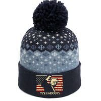 Donald Trump You Missed Funny Trump Usa 2024 The Baniff Cuffed Pom Beanie