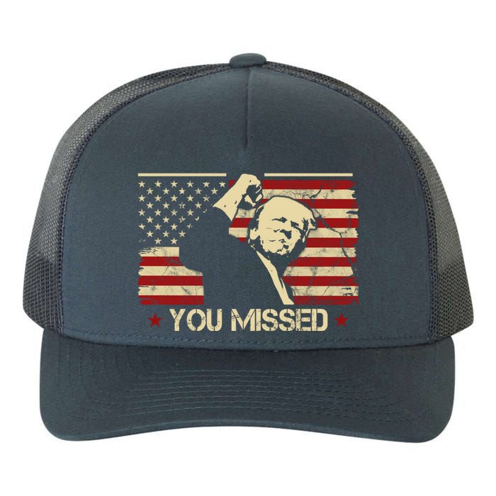 Donald Trump You Missed Funny Trump Usa 2024 Yupoong Adult 5-Panel Trucker Hat