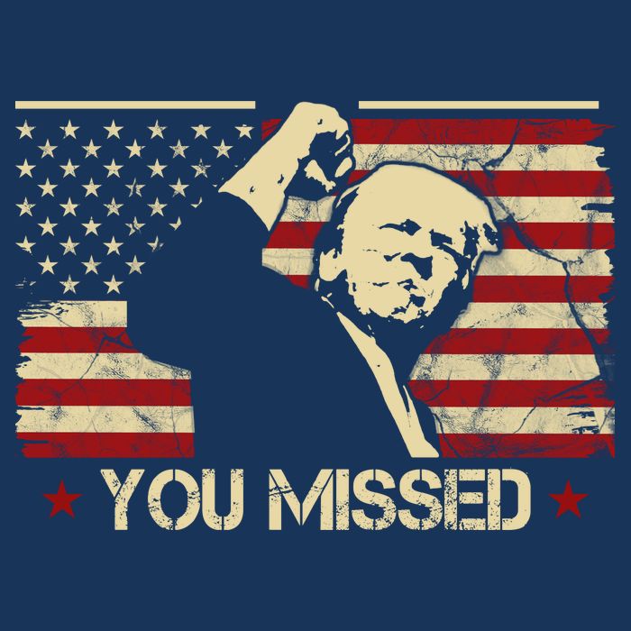 Donald Trump You Missed Funny Trump Usa 2024 Bucket Hat