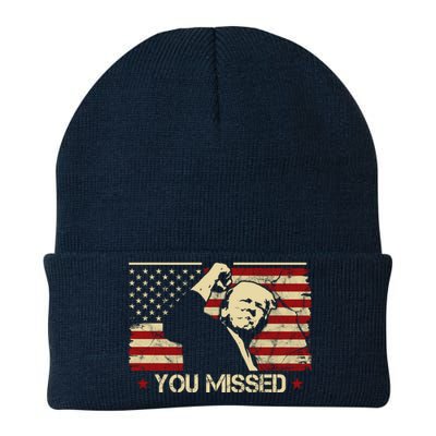 Donald Trump You Missed Funny Trump Usa 2024 Knit Cap Winter Beanie