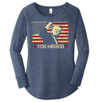 Donald Trump You Missed Funny Trump Usa 2024 Women's Perfect Tri Tunic Long Sleeve Shirt