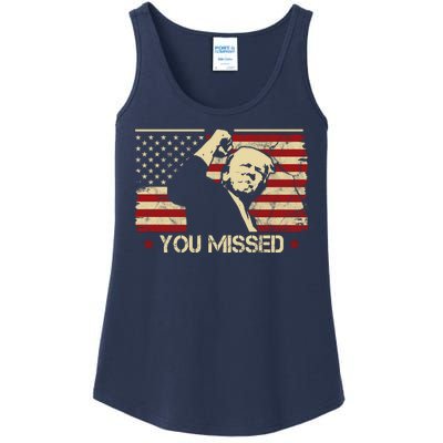 Donald Trump You Missed Funny Trump Usa 2024 Ladies Essential Tank