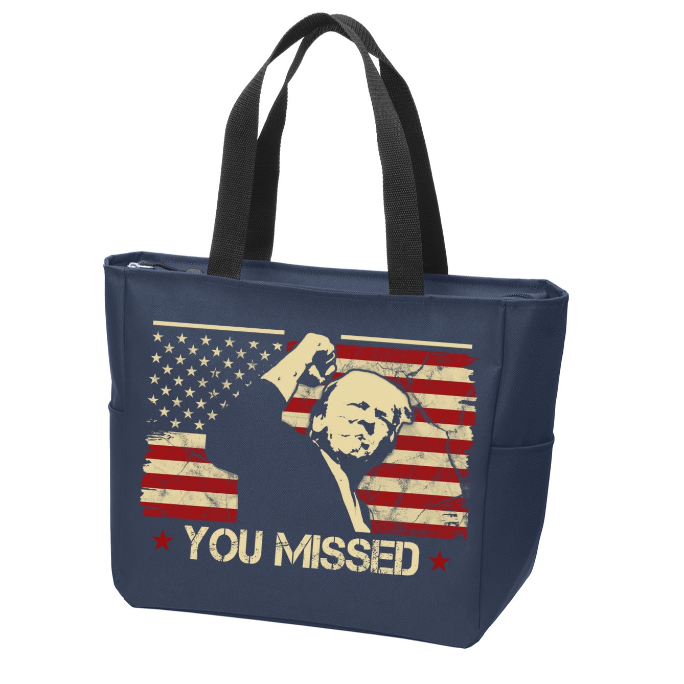 Donald Trump You Missed Funny Trump Usa 2024 Zip Tote Bag