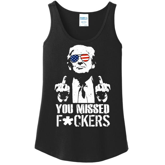 Donald Trump You Missed Fight Fight Fight Ladies Essential Tank