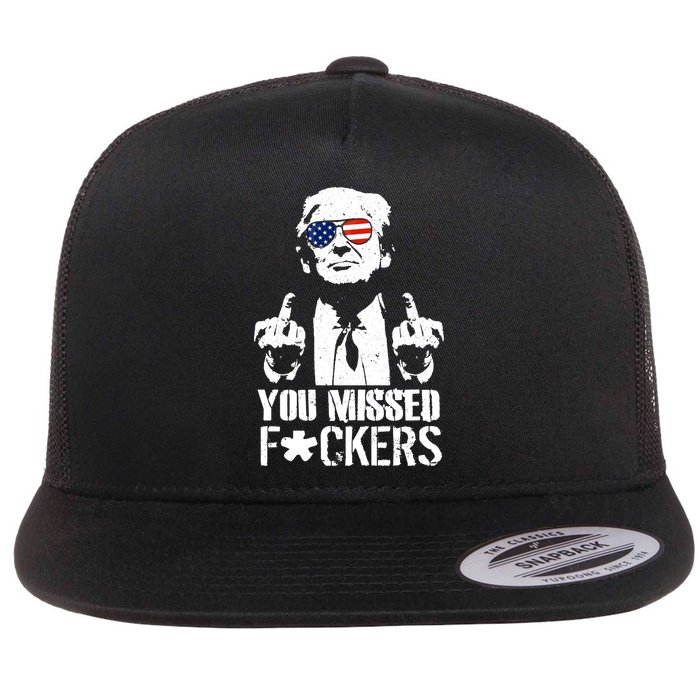 Donald Trump You Missed Fight Fight Fight Flatbill Hat