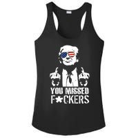 Donald Trump You Missed Fight Fight Fight Ladies PosiCharge Competitor Racerback Tank