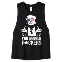 Donald Trump You Missed Fight Fight Fight Women's Racerback Cropped Tank