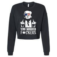 Donald Trump You Missed Fight Fight Fight Cropped Pullover Crew