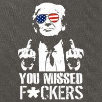 Donald Trump You Missed Fight Fight Fight Cotton Canvas Backpack