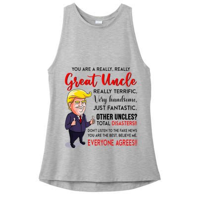 Donald Trump YouRe A Really Great Uncle Uncle Life Ladies PosiCharge Tri-Blend Wicking Tank