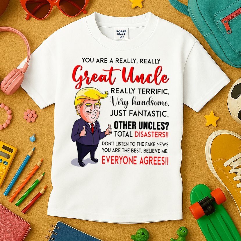 Donald Trump YouRe A Really Great Uncle Uncle Life Kids T-Shirt