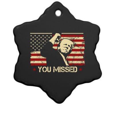 Donald Trump You Missed Vintage Usa Flag Election Ceramic Star Ornament