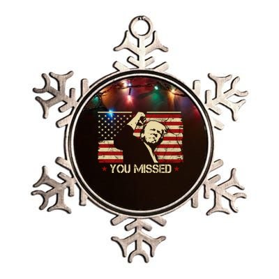 Donald Trump You Missed Vintage Usa Flag Election Metallic Star Ornament