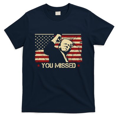 Donald Trump You Missed Vintage Usa Flag Election T-Shirt