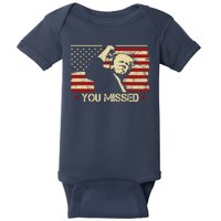 Donald Trump You Missed Vintage Usa Flag Election Baby Bodysuit