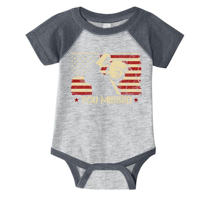 Donald Trump You Missed Vintage Usa Flag Election Infant Baby Jersey Bodysuit