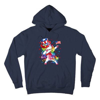 Dabbing Unicorn 4th Of July Women American Hoodie