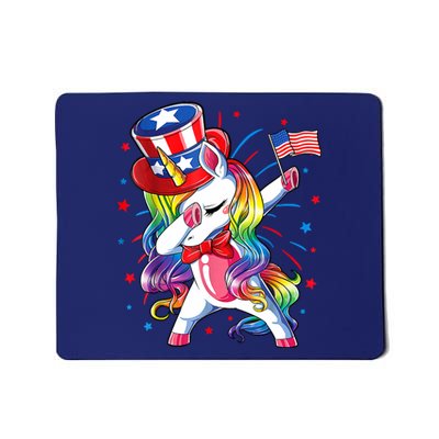 Dabbing Unicorn 4th Of July Women American Mousepad