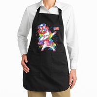 Dabbing Unicorn 4th Of July Uncle Sam American Flag Apron