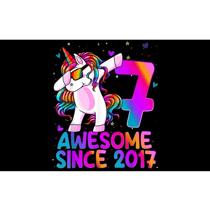 Dabbing Unicorn 7 Year Old 7th Birthday Girl Unicorn Party Bumper Sticker