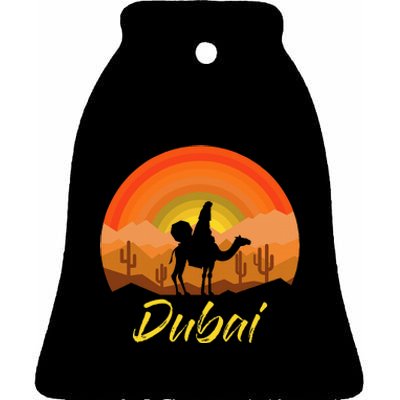 Dubai United Arab Emirates The Palm Ceramic Bell Ornament