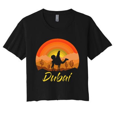 Dubai United Arab Emirates The Palm Women's Crop Top Tee