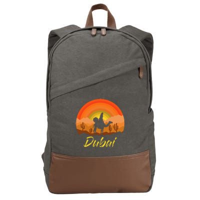 Dubai United Arab Emirates The Palm Cotton Canvas Backpack