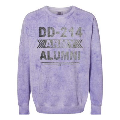 DD214 US Army Alumni Military Veteran Retirement Gifts Colorblast Crewneck Sweatshirt