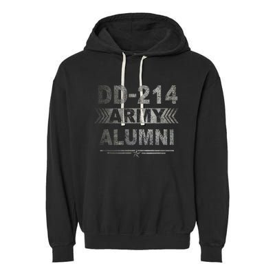 DD214 US Army Alumni Military Veteran Retirement Gifts Garment-Dyed Fleece Hoodie