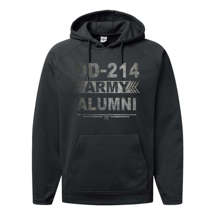 DD214 US Army Alumni Military Veteran Retirement Gifts Performance Fleece Hoodie