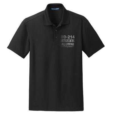 DD214 US Army Alumni Military Veteran Retirement Gifts Dry Zone Grid Polo