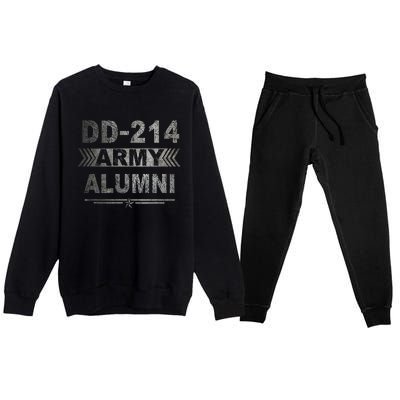 DD214 US Army Alumni Military Veteran Retirement Gifts Premium Crewneck Sweatsuit Set