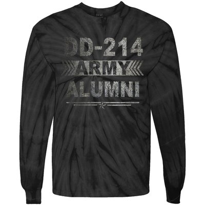 DD214 US Army Alumni Military Veteran Retirement Gifts Tie-Dye Long Sleeve Shirt