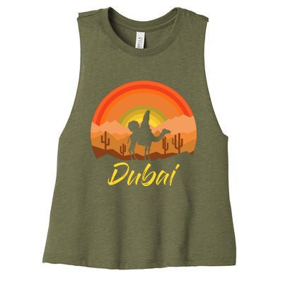 Dubai United Arab Emirates The Palm Women's Racerback Cropped Tank