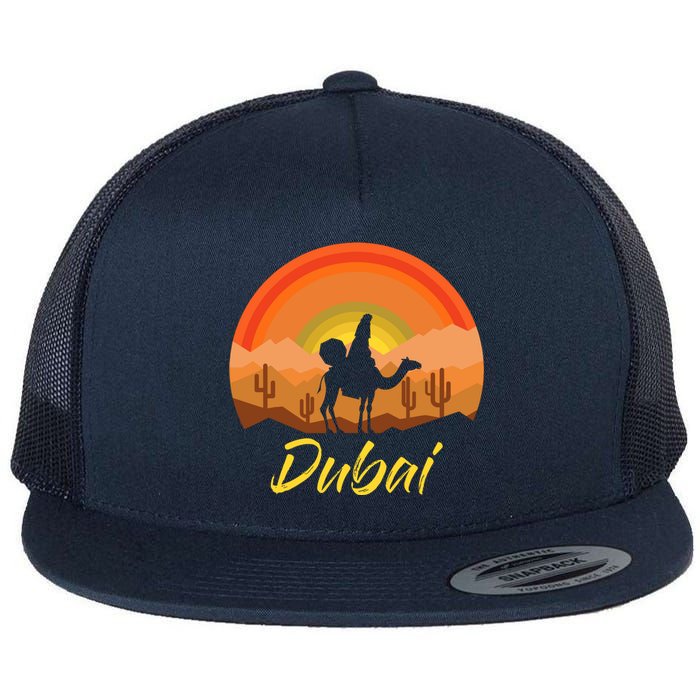 Dubai United Arab Emirates The Palm Flat Bill Trucker Hat