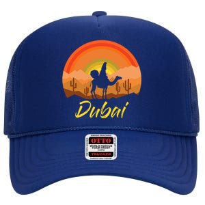 Dubai United Arab Emirates The Palm High Crown Mesh Back Trucker Hat