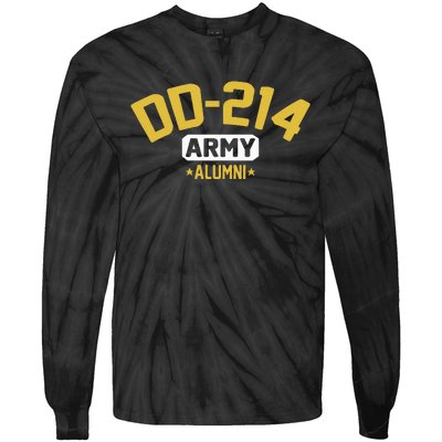 Dd214 U.S A.R.M.Y Alumni Tie-Dye Long Sleeve Shirt