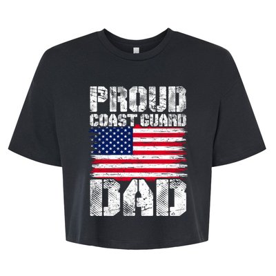 Distressed Us American Flag Funny Guard Dad Fathers Day Gift Bella+Canvas Jersey Crop Tee